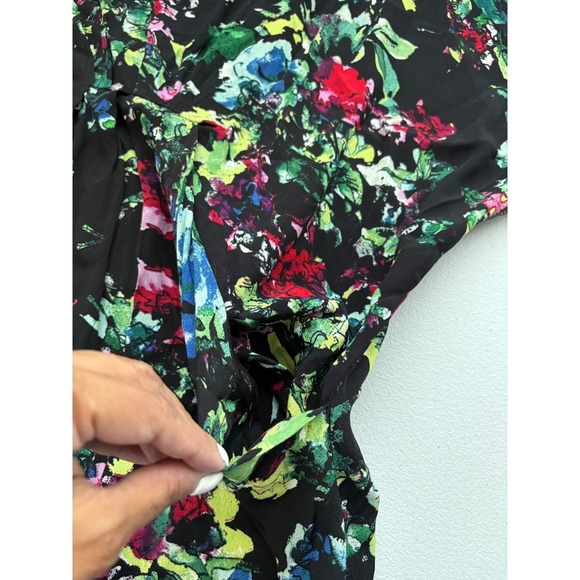 Maeve Floral Print Tunic Dress V-Neck 3/4 Sleeve Pockets XS - Picture 5 of 10